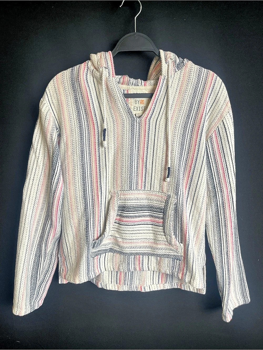 Beach by Exist Striped Pullover Hoodie